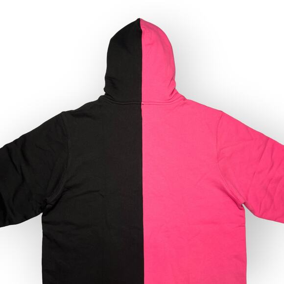Teddy Fresh Frenemies Limited Edition Hoodie SIZE L Black Pink Split Colorblock - Picture 9 of 15
